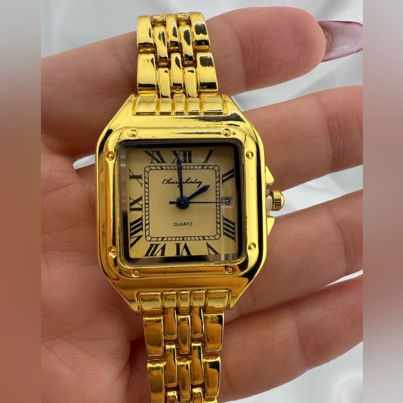 Classic Panthere square Gold big size stainless steel Watch
